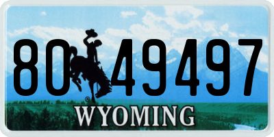 WY license plate 8049497