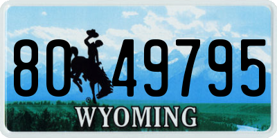 WY license plate 8049795