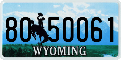 WY license plate 8050061