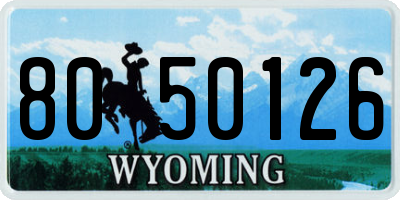 WY license plate 8050126