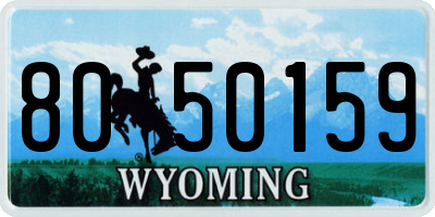 WY license plate 8050159