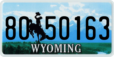 WY license plate 8050163