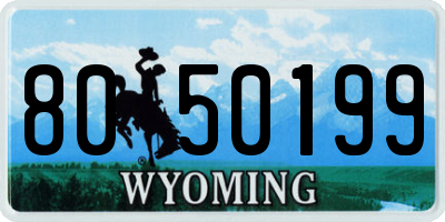 WY license plate 8050199