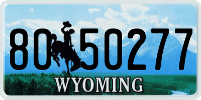 WY license plate 8050277