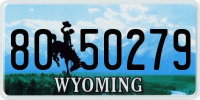 WY license plate 8050279