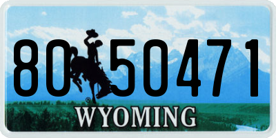 WY license plate 8050471