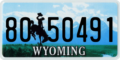 WY license plate 8050491