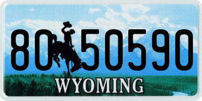 WY license plate 8050590