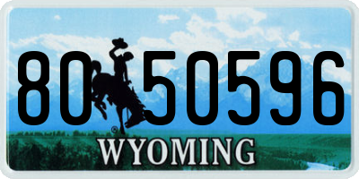 WY license plate 8050596