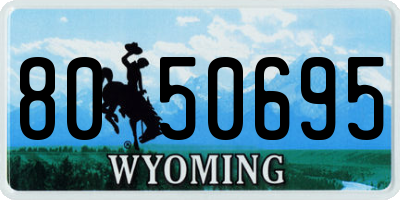 WY license plate 8050695