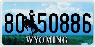 WY license plate 8050886
