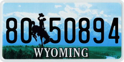WY license plate 8050894