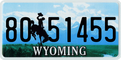 WY license plate 8051455