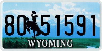 WY license plate 8051591
