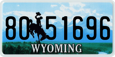 WY license plate 8051696