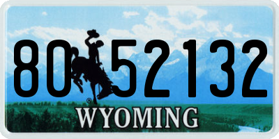 WY license plate 8052132