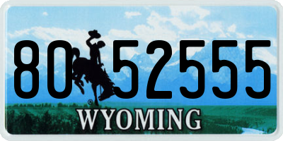 WY license plate 8052555
