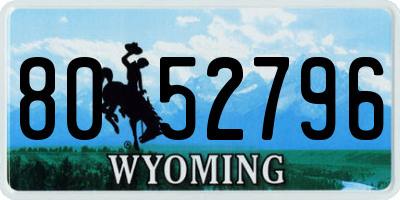 WY license plate 8052796