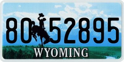 WY license plate 8052895