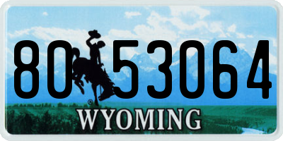 WY license plate 8053064
