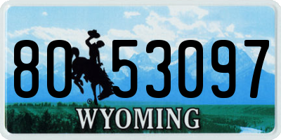 WY license plate 8053097