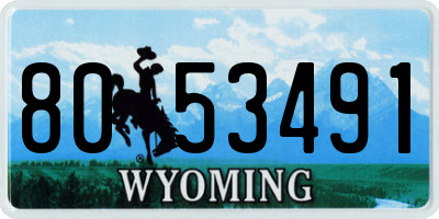 WY license plate 8053491