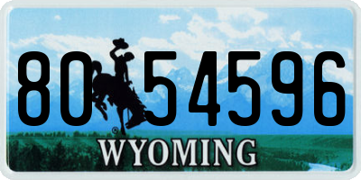 WY license plate 8054596