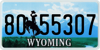 WY license plate 8055307
