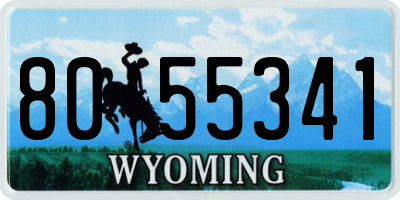 WY license plate 8055341
