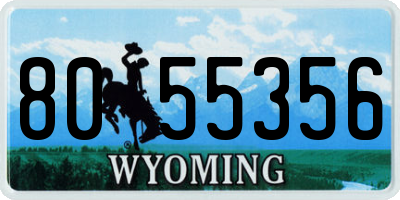 WY license plate 8055356