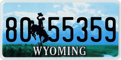 WY license plate 8055359