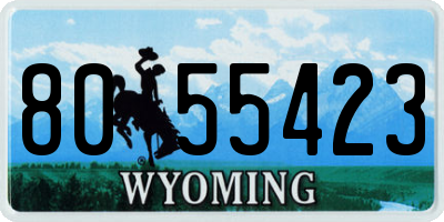 WY license plate 8055423