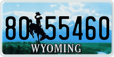 WY license plate 8055460