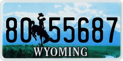 WY license plate 8055687