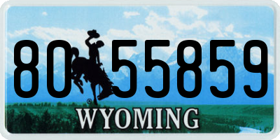 WY license plate 8055859