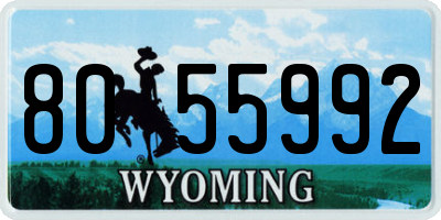 WY license plate 8055992