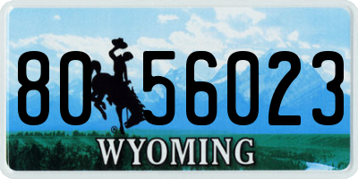 WY license plate 8056023