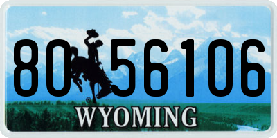 WY license plate 8056106