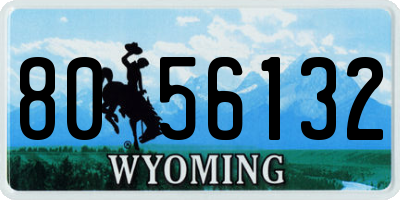 WY license plate 8056132