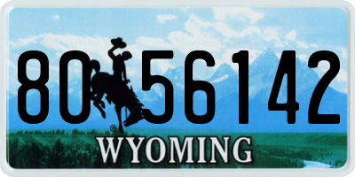 WY license plate 8056142