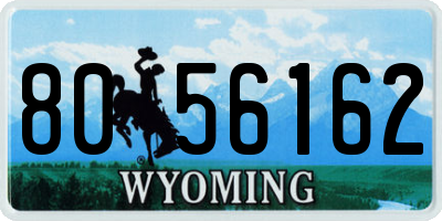 WY license plate 8056162