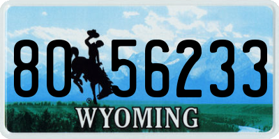 WY license plate 8056233