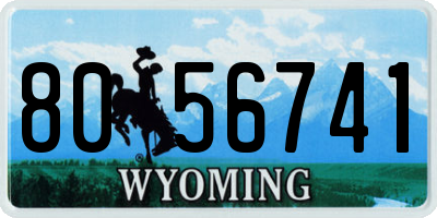 WY license plate 8056741