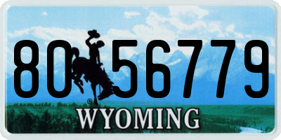 WY license plate 8056779