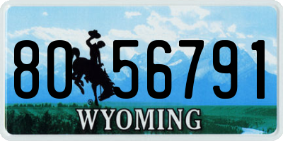 WY license plate 8056791