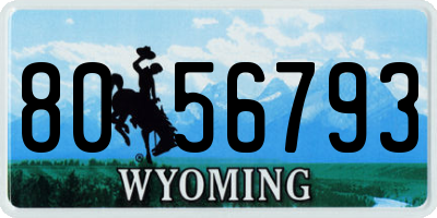 WY license plate 8056793