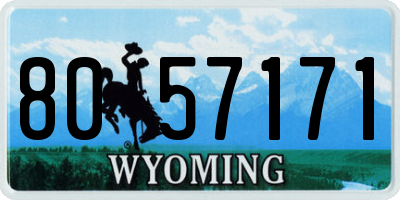 WY license plate 8057171