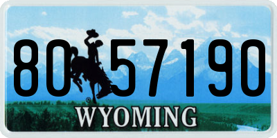 WY license plate 8057190