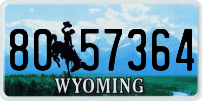 WY license plate 8057364