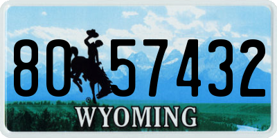 WY license plate 8057432